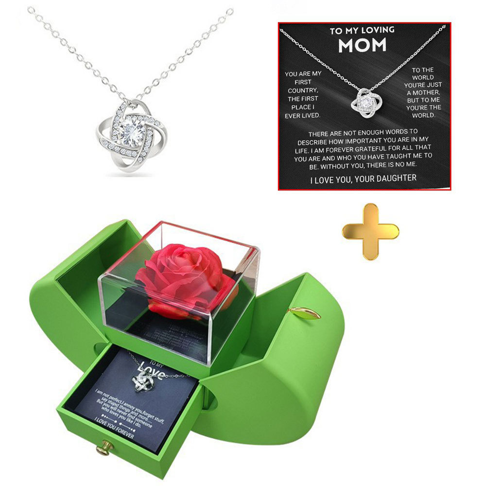 Vert fruit (collier en argent + carte de voeux LOVE)