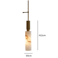 Lampe murale intérieure en fer de style nordique simple et luxueux, marbre naturel espagnol avec lumière LED, lampe créative pour villa, hôtel, couloir