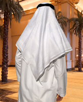 Foulard arabe Shemagh blanc personnalisé Qatar Saudi Ghutra
