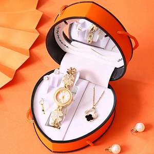 Coffret Cadeau Saint-Valentin Chinois pour Enseignants : Montre, Bague et Collier en Acier Inoxydable Écologique de Luxe Léger en Forme de Cœur - Product Image 3