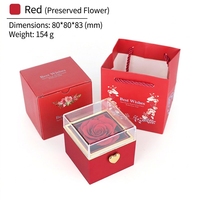 Boîte à bague surprise AYOYO de haute qualité, boîte cadeau à ouverture automatique, boîte cadeau rose, rose éternelle, cadeau pour la Saint-Valentin