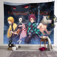 Tapiz de Anime japonés personalizado, colgante de pared, 100% poliéster, decoración de pared para dormitorio