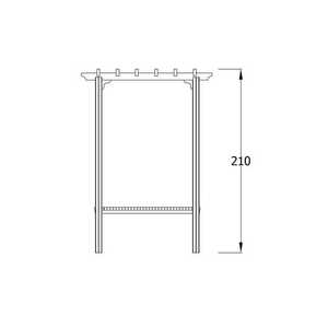 Soylu Grup Pérgola de madera de 1,5x1,3 m modelo sentado plano - Product Image 2