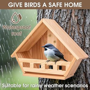 ไม้ซีดาร์กล่องทำรังนกพิราบสำหรับนกพิราบแพลตฟอร์มสำหรับตกแต่งสวนตอนเช้าเตียงสัตว์เลี้ยงอเนกประสงค์ - Product Image 3