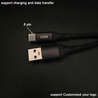 Cables de nailon trenzado de alta potencia para iOS USB a 8 pines con precio competitivo y gran cantidad