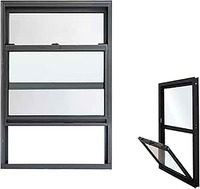 Luxseal Fenêtres à double suspension Fenêtre coulissante en verre Fenêtres à double suspension Fenêtre en aluminium pour la maison Conception de fenêtres pour la maison