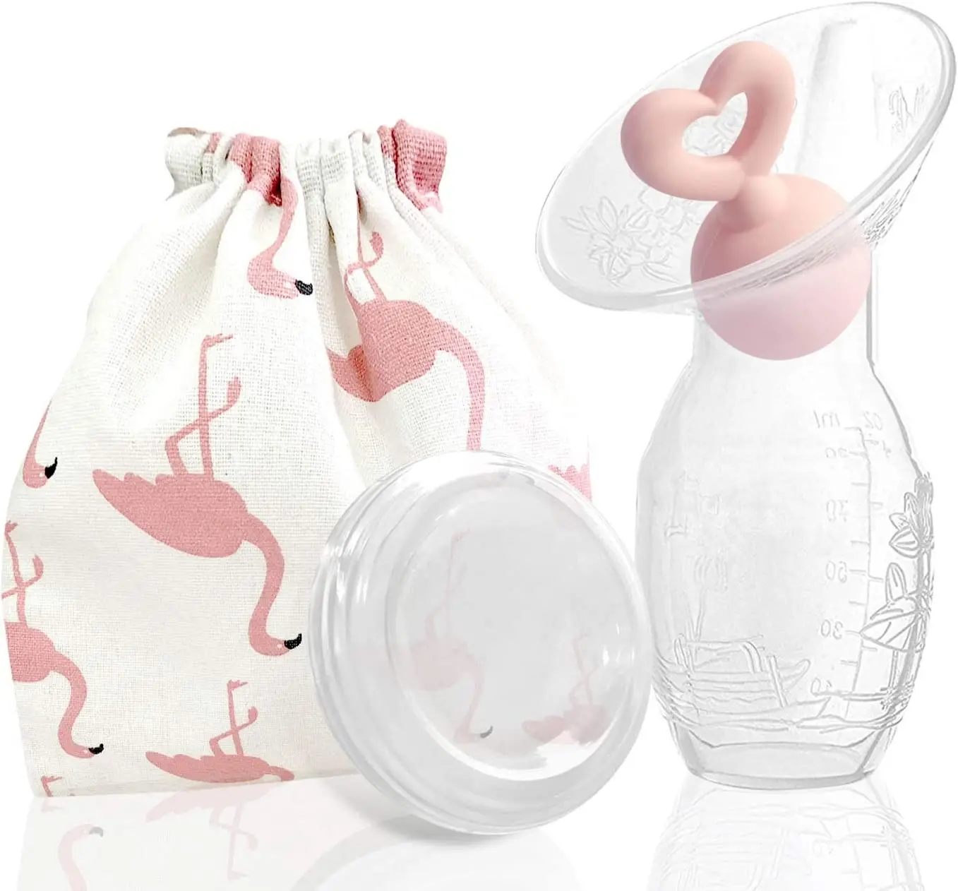 Wholesale BPA-free Extractor With Dust Cover Autumn Portable Exquisite Engraving Wearable Silicone Manual Breast Pump