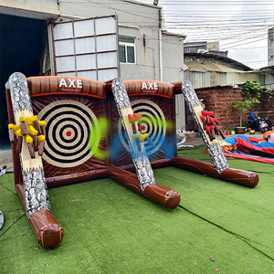 <span class=keywords><strong>Gioco</strong></span> Gonfiabile Commerciale per Esterni in PVC a 2 Corsie: Lancio dell'Ascia Volante Interattivo - Product Image 1