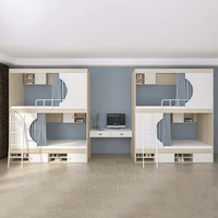 Lit superposé capsule moderne en bois multicouche pour dortoir, taille personnalisable, garantie 1 an, marque Olive, démontable et assemblable pour chambre à coucher