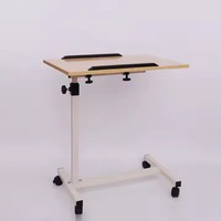 Tables d'ordinateur portable d'hôpital Meubles d'équipement médical Table à manger réglable en hauteur