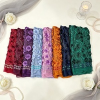 Tissu en dentelle brodée de fleurs 3D lourdes et perlées, avec sequins, en tulle maillé de luxe 100% polyester, pour accessoires de robes de soirée et textile de maison