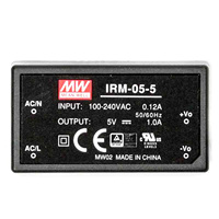 Module d'alimentation IRM-05-5 MEAN WELL, 5V 1A, 5W, conformité EMC efficace, conception compacte, pour la maison intelligente et l'électronique grand public
