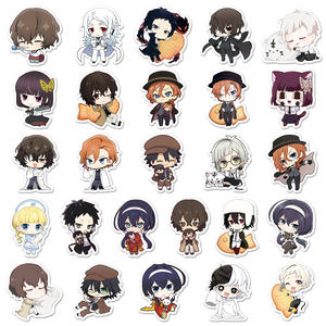 สติกเกอร์การ์ตูน50ชิ้น/เซ็ต Q ver. Dazai Osamu <span class=keywords><strong>bungou</strong></span> <span class=keywords><strong>stray</strong></span> <span class=keywords><strong>Dogs</strong></span> สติ๊กเกอร์อนิเมะกันน้ำติดรถยนต์แล็ปท็อปสำหรับเป็นของขวัญสำหรับเด็ก - Product Image 3
