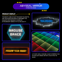 Abyss Miroir Mille Couches Miroir Panneau Publicitaire LED Boîte à Lumière Mot Lumineux Personnalisé Néon Lumière Fond Mur Porte Tête
