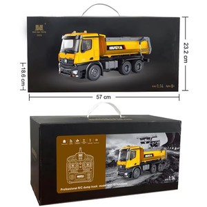 Nouveau camion benne télécommandé <span class=keywords><strong>Huina</strong></span> <span class=keywords><strong>1573</strong></span> RTR 2,4 GHz 10 canaux 1:14 avec démonstration automatique et éclairage LED en métal - Product Image 6