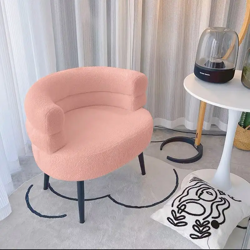 Sofá nórdico Chelsea, designer de interiores vitoriano muito vibrante, sofá individual, cadeira de material de ovelha verde, ideal para descanso
