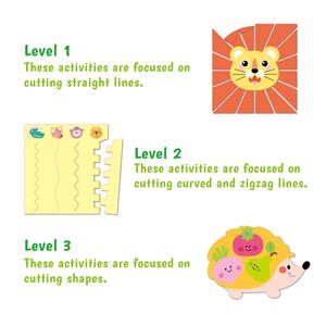 Kit d'activités créatives pour la motricité fine des enfants, activités créatives pour les enfants d'âge préscolaire, ciseaux sécuritaires pour les enfants, livre d'activités sur les compétences de la cisaille - Product Image 5