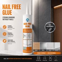Colle liquide de construction à positionnement rapide, composant anti-affaissement pour montage d'ornements lourds sur surfaces verticales