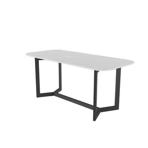 Mesa de comedor de estilo europeo moderno de Scarlett, madera de teca de alta calidad con tapa de vidrio para muebles del hogar - Product Image 1