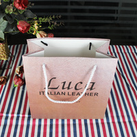 Luxury Recyclable Craft Paperboard Shopping Bags Custom Logo Offset Printing Hand Length Handle for Clothing Small Businesses