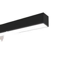 Suspension linéaire LED en aluminium rectangulaire pour bureau, lampe de plafond intérieure avec 3 températures de couleur (3CCT) et interrupteur DIP orientable