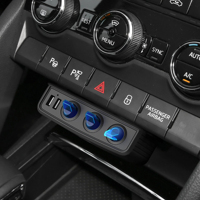 Boîtier en acier inoxydable usiné CNC Affichage à LED USB Aluminium Marine Boat RV Amplificateur de son Type de brochage Panneau d'interrupteur de voiture