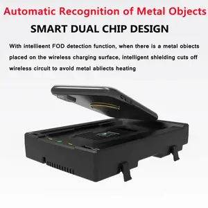 Cargador inalámbrico para coche de 15W, carga rápida dual USB QC3.0 tipo C para Toyota Highlander/Crown Kluger 2022 - Product Image 6