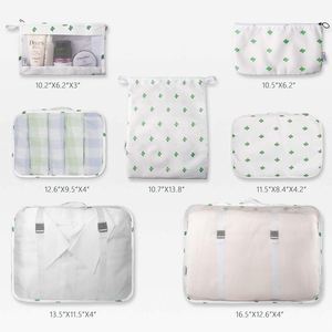 Sacs de rangement de voyage, ensemble de 7 pièces, cubes de compression pour organiser les bagages de voyage, cubes d'emballage pour vêtements - Product Image 3