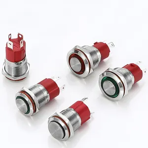 Underwater Waterproof 4Pins High Current Stainless Steel Push Botton Switch IP65 25mm 10A