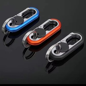Porte-clés <span class=keywords><strong>mousqueton</strong></span> en métal de luxe à <span class=keywords><strong>double</strong></span> anneau en alliage de zinc et acier inoxydable, personnalisable en gros et de haute qualité - Product Image 5