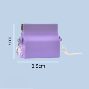 Petite pochette en silicone personnalisée, mini portefeuille, porte-monnaie, trousse à cosmétiques pour filles et femmes - Product Image 6