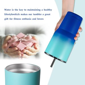 Vaso Térmico Personalizable al por Mayor de 20oz 30oz de Doble Pared de Acero Inoxidable para Café y <span class=keywords><strong>Vino</strong></span> con Pajita y Logotipo Personalizado - Product Image 6