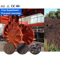 Tourneur de compost à double roue LANE, machine à tourner le compost pour champignons