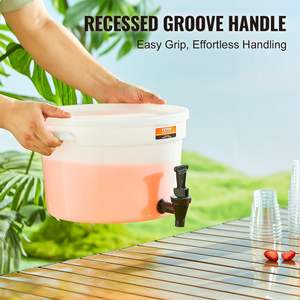 Paquete de 2 dispensadores de bebidas de 3 galones, dispensador de jugo de plástico, tapa de espiga para té helado, limonada, jugo, agua para fiestas, restaurantes - Product Image 6