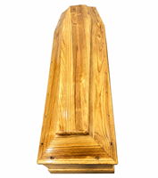 Cercueil funéraire en bois de style européen de haute qualité avec finition lisse, décoration en croix, designs personnalisables et respectueux de l'environnement