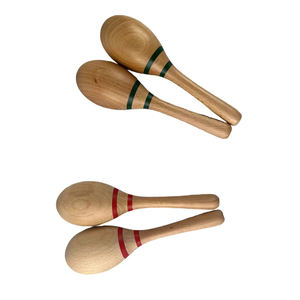 Maracas en bois de qualité supérieure pour adultes, instrument de musique, shaker, jouet de percussion, idéal pour les fêtes, vente en gros - Product Image 1