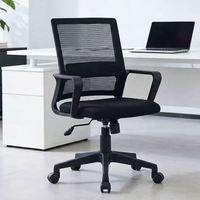 Chaise de bureau ergonomique avec soutien lombaire, accoudoirs rembourrés, maille respirante, fonction inclinable rétractable