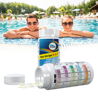 Bandelettes de test de piscine à 5 paramètres, faciles à lire et à utiliser, en blister individuel, pour l'analyse de la qualité de l'eau de piscine