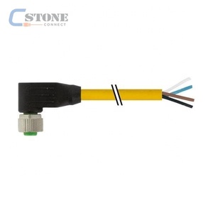 7700-12341-1501000 Circular DIN Connectors M12 female 90 with cable TPE 4x18AWG ye UL/_ ITC/<strong>PLTC</strong> 10m - Product Image 1
