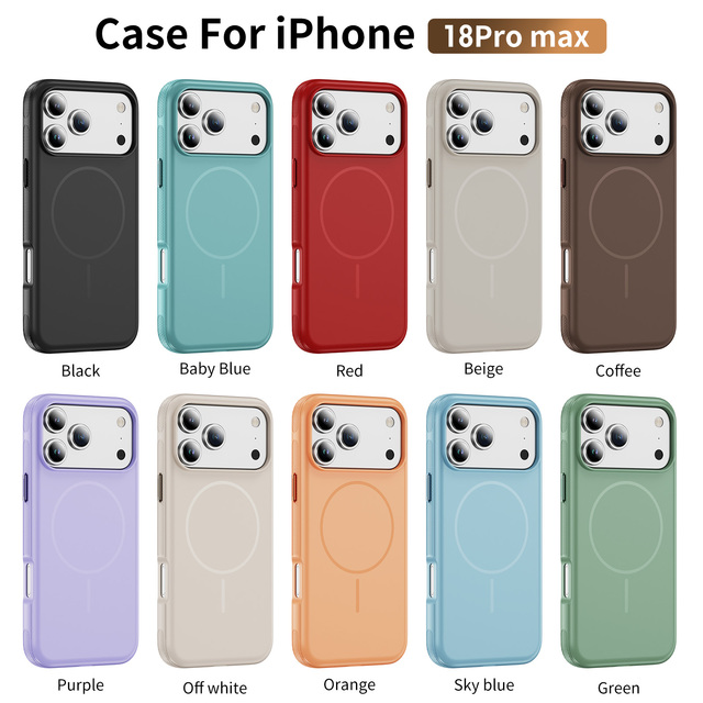 New Arrival Armor Hybrid Shockproof Magnetic Wireless Charging Phone Cover case for iphone 17 air 18 Pro Max 16 Plus 15 14 13