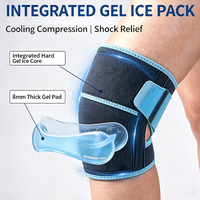 Manchon de compression réutilisable en gel froid personnalisé, enveloppe de glace en gel solide pour genouillère, enveloppe rafraîchissante souple à enfiler avec Velcro pour l'entraînement