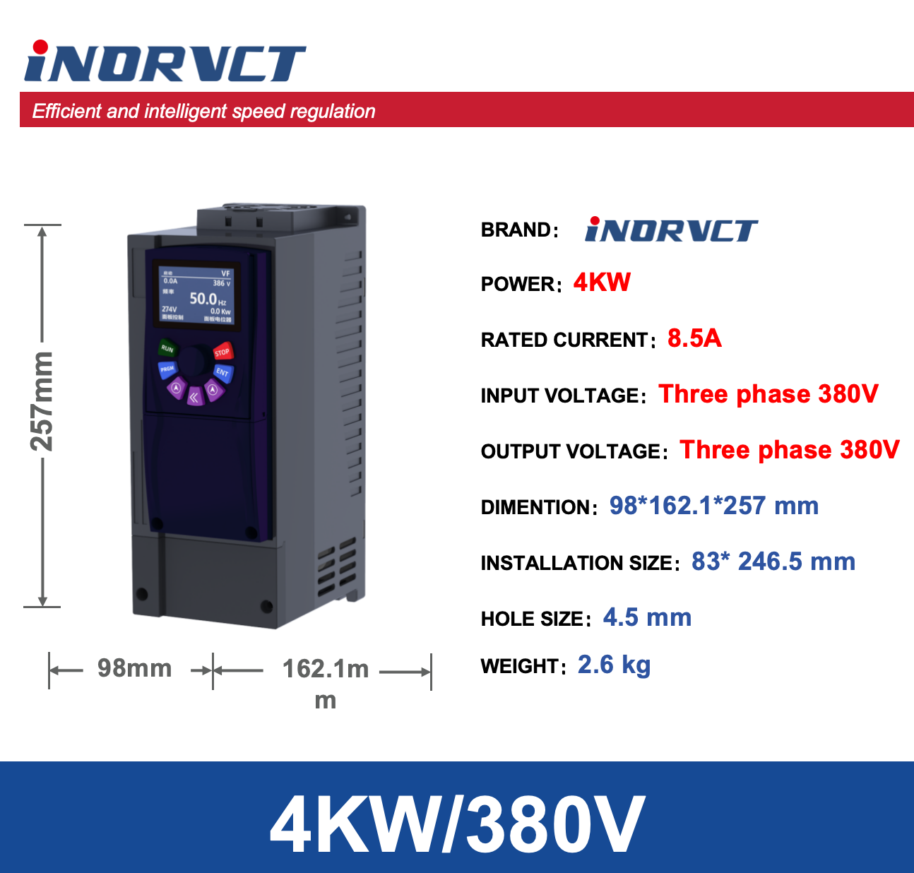 4.0KW Three Phase 380V