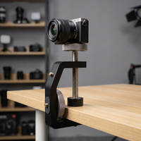 Simock Support de bureau universel à vis 1/4 avec pince en C pour caméra, idéal pour le vlogging, le streaming en direct, la photographie en studio et la lumière de studio - Accessoire de studio photo