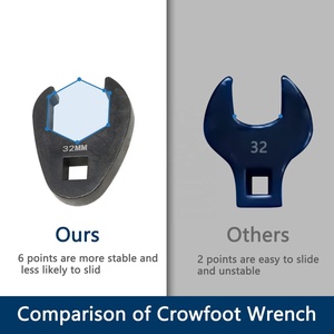 21 cái 1/2 và 3/8 ổ đĩa quạ chân crowfoot Flare Nut <span class=keywords><strong>Wrench</strong></span> <span class=keywords><strong>Set</strong></span> <span class=keywords><strong>Metric</strong></span> 8-32 mét <span class=keywords><strong>6</strong></span> điểm dụng cụ cầm tay Kit - Product Image 3