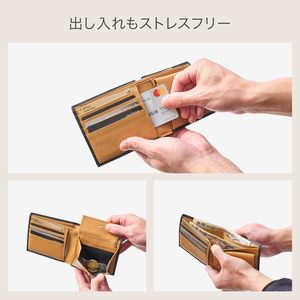 <b>Men's</b> Genuine Leather <b>Wallet</b> <b>Black</b> Red Interior 5 Inch Thin Business Style Everyday Use - Product Image 3