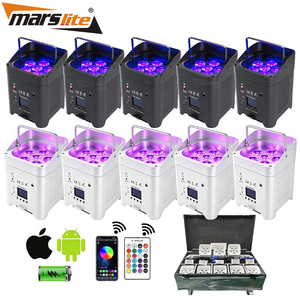 1 Pezzo Smartbat 6x18W Faretto LED Wireless a Batteria per DJ, Luci Par con Controllo APP per Matrimoni, Feste, Eventi e Palcoscenici - Product Image 1