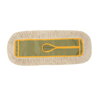 Recharge de tête de vadrouille plate en polyester sergé de 60cm de grande surface, vadrouille à poussière en coton remplaçable pour le nettoyage des sols vente en gros