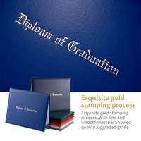 Couverture personnalisée en folio doré pour l'impression de certificats, diplômes universitaires, diplômes de fin d'études, couverture de certificat universitaire orange
