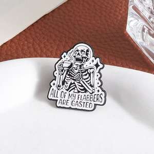 Tüm benim FLABBERS GASTED meyve tema emaye pimleri cadılar bayramı Punk iskelet içecek kahve çinko arkadaşlar için alaşım takı hediye - Product Image 3