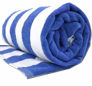 Vente en gros Grande serviette <span class=keywords><strong>de</strong></span> <span class=keywords><strong>bain</strong></span> 100% coton à rayures pour piscine extérieure - Product Image 1